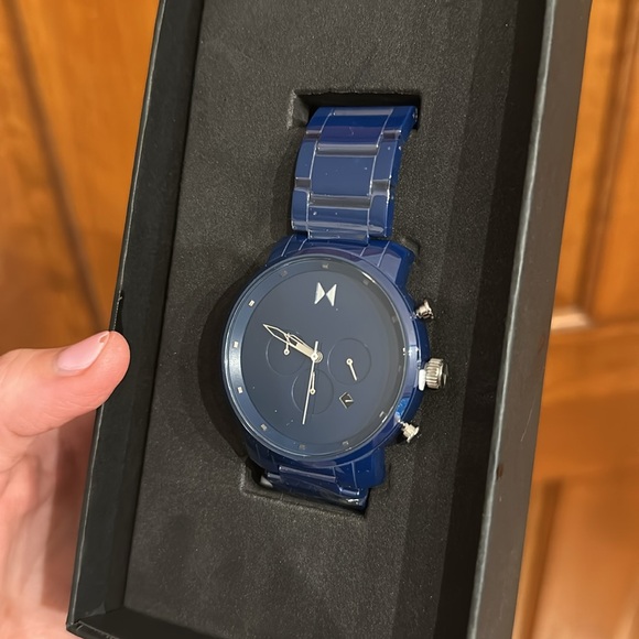 MVMT NWT Blue men’s watch the Chronograph Ceramic Bracelet Watch, 45mm - Picture 3 of 4